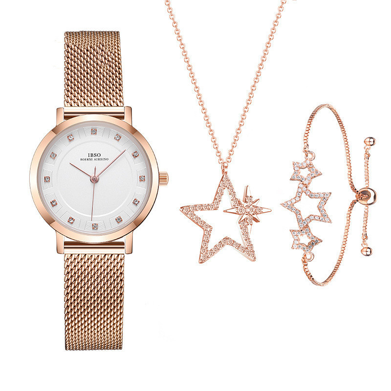 Temperament Wild Five-pointed Star Necklace Bracelet Ladies Digital Watch 4 Temperament Wild Five-pointed Star Necklace Bracelet Ladies Digital Watch - Imagen 4