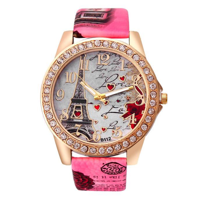 Reloj Quartz Mujer Vintage Eiffel Tower – Casual para Damas y Estudiantes 2 Reloj Quartz Mujer Vintage Eiffel Tower – Casual para Damas y Estudiantes - Imagen 2