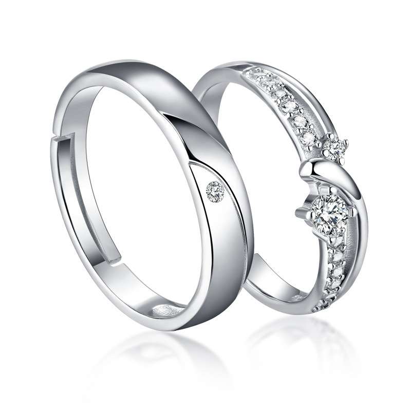 Anillo de Pareja Simple en Plata 925 con Incrustación de Diamante – Couple Ring Elegante en Oro Blanco para Hombre y Mujer 3 Anillo de Pareja Simple en Plata 925 con Incrustación de Diamante – Couple Ring Elegante en Oro Blanco para Hombre y Mujer - Imagen 3